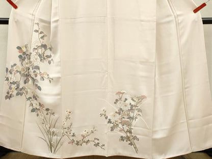 平和屋着物■訪問着　友禅　枝花文　暈し染め　金彩　正絹　逸品　CABF2934ze