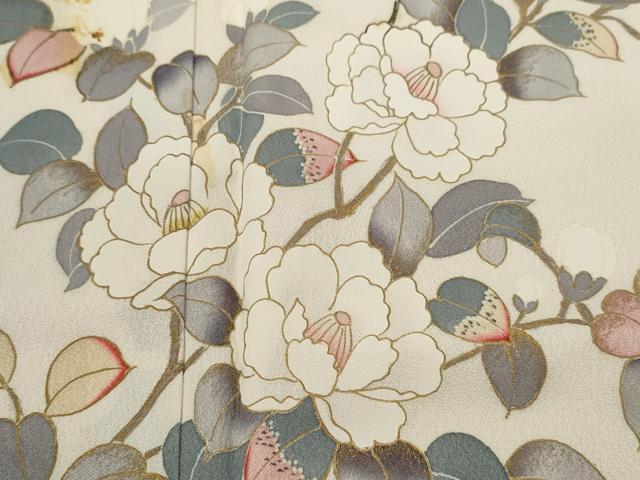 平和屋着物■訪問着　友禅　枝花文　暈し染め　金彩　正絹　逸品　CABF2934ze