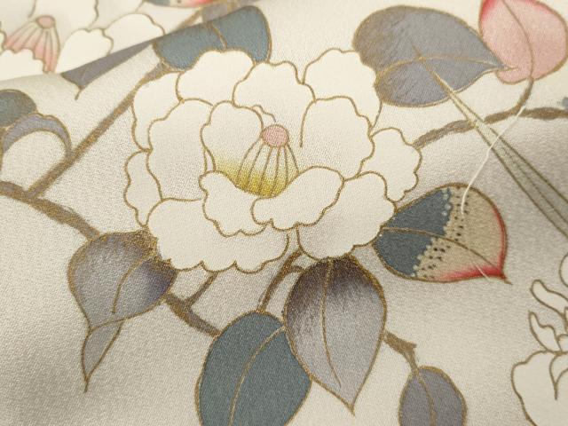 平和屋着物■訪問着　友禅　枝花文　暈し染め　金彩　正絹　逸品　CABF2934ze