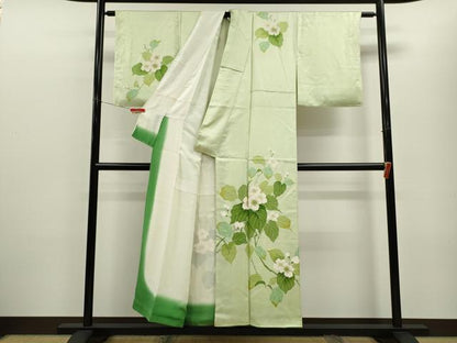 平和屋着物■訪問着　枝花文　金彩　正絹　逸品　CABF2935ze