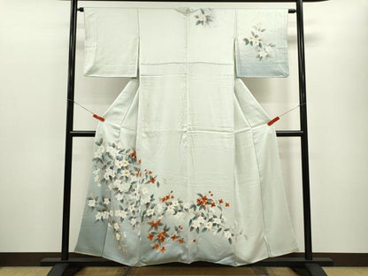 平和屋着物■訪問着　手描き　枝花文　暈し染め　正絹　逸品　CABF2940ze