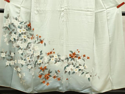 平和屋着物■訪問着　手描き　枝花文　暈し染め　正絹　逸品　CABF2940ze