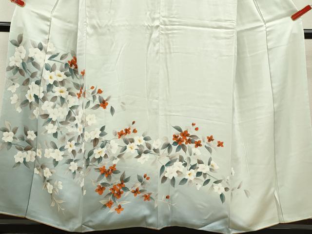 平和屋着物■訪問着　手描き　枝花文　暈し染め　正絹　逸品　CABF2940ze