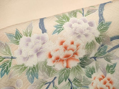 平和屋着物■訪問着　花車文　暈し染め　銀彩　正絹　逸品　CABF2941ze