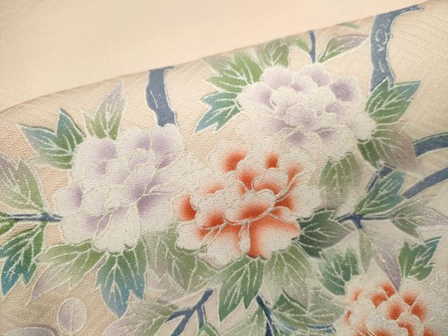 平和屋着物■訪問着　花車文　暈し染め　銀彩　正絹　逸品　CABF2941ze