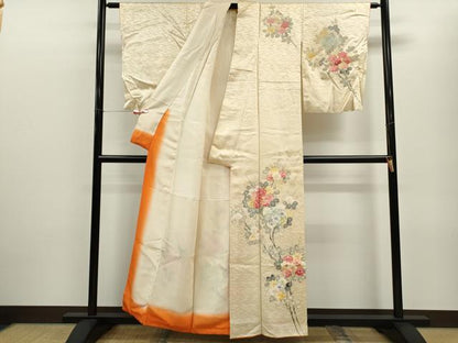 平和屋着物■訪問着　手描き　枝花文　やまと謹製　正絹　逸品　CABF2943ze
