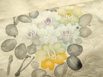 平和屋着物■訪問着　手描き　枝花文　やまと謹製　正絹　逸品　CABF2943ze