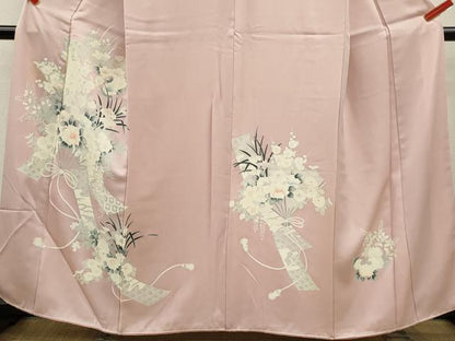 平和屋着物■訪問着　扇面草花文　正絹　逸品　CABF2944ze