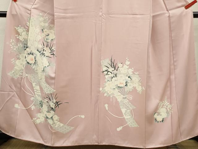 平和屋着物■訪問着　扇面草花文　正絹　逸品　CABF2944ze