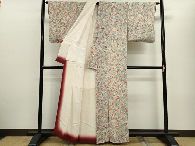 平和屋着物■上質な小紋　草花文　正絹　逸品　CABF2946ze
