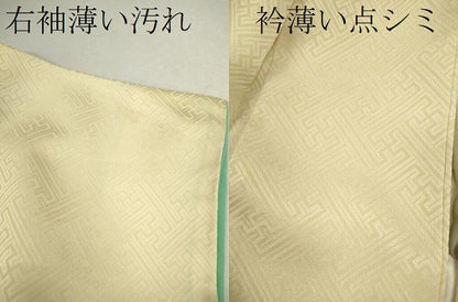 平和屋着物■訪問着　駒刺繍　檜扇吉祥花文　金彩　正絹　逸品　CABF2947ze