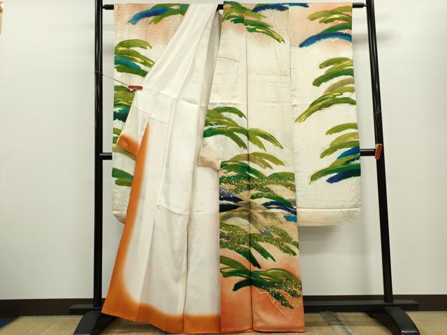 平和屋着物■豪華振袖　芝草　箔散らし　暈し染め　金彩　正絹　逸品　CABF2951ze