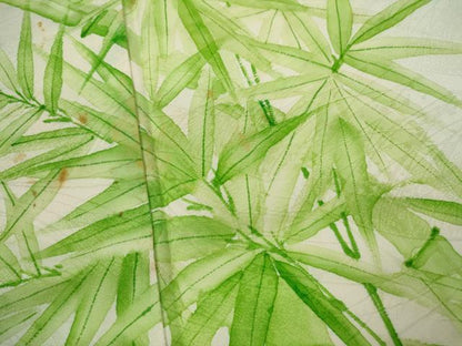 平和屋着物■訪問着 手描き 笹竹文 暈し染め 正絹 逸品 CABF2955ze