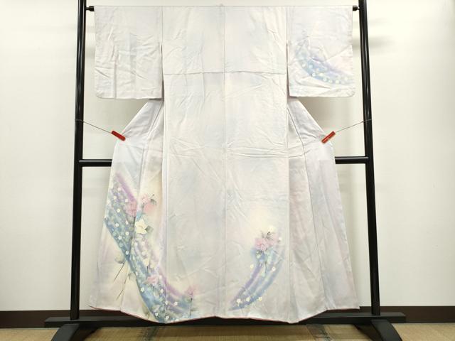 平和屋着物■訪問着　手描き　枝花文　暈し染め　正絹　逸品　CABF2957ze