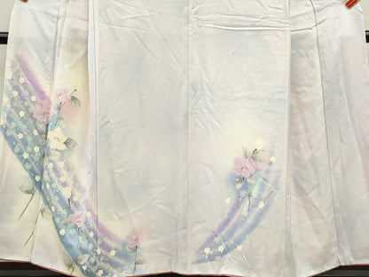 平和屋着物■訪問着　手描き　枝花文　暈し染め　正絹　逸品　CABF2957ze