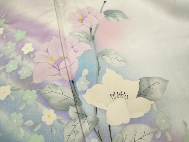 平和屋着物■訪問着　手描き　枝花文　暈し染め　正絹　逸品　CABF2957ze