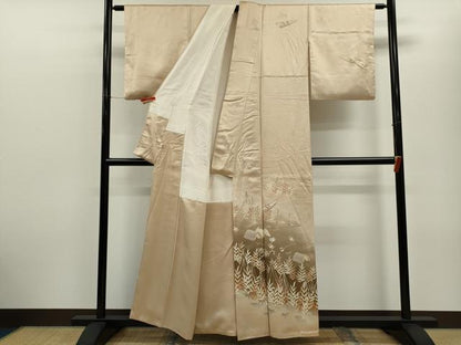 平和屋着物■訪問着 刺繍 水辺風景文 暈し染め 金彩 松坂屋扱い 正絹 逸品 CABF2968ze