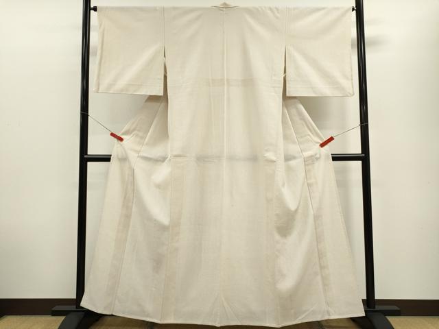 平和屋着物▽本塩沢　単衣　蚊絣　正絹　逸品　CABF2971ze