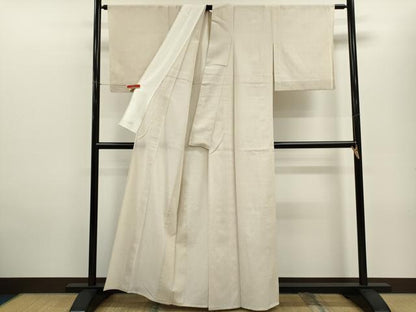 平和屋着物▽本塩沢　単衣　蚊絣　正絹　逸品　CABF2971ze