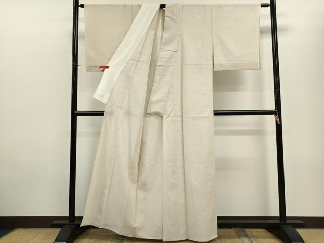 平和屋着物▽本塩沢　単衣　蚊絣　正絹　逸品　CABF2971ze