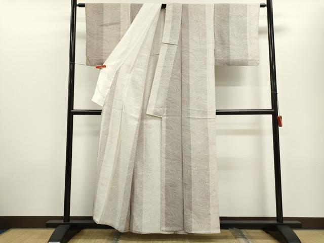 平和屋着物▽訪問着　単衣　流水文　正絹　逸品　CABF2972ze