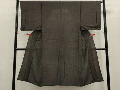 平和屋着物▽男性　お召　単衣　霞文　正絹　逸品　CABF2977ze