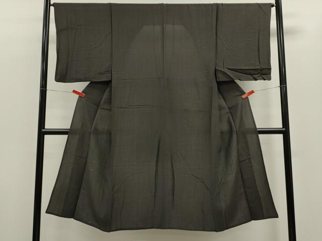 平和屋着物▽男性　お召　単衣　霞文　正絹　逸品　CABF2977ze