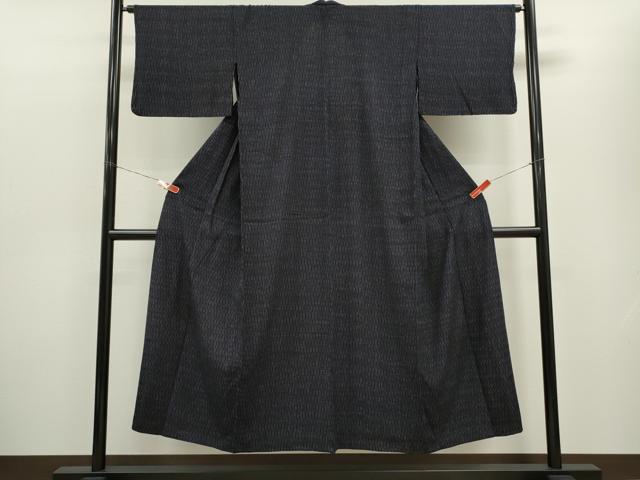 平和屋着物▽上質な紬　単衣　立涌文　正絹　逸品　CABF2982ze