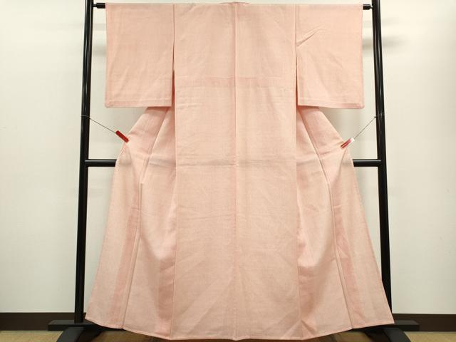 平和屋着物▽本塩沢　単衣　80亀甲　総詰め　正絹　逸品　CABF2983ze