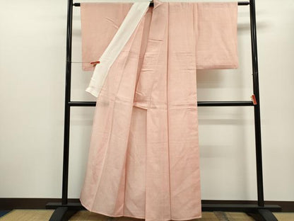 平和屋着物▽本塩沢　単衣　80亀甲　総詰め　正絹　逸品　CABF2983ze