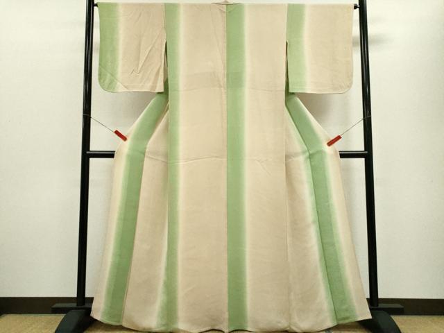 平和屋着物▽上質な小紋　単衣　間道　暈し染め　正絹　逸品　CABF2986ze 平和屋着物▽上質な小紋 単衣 間道 暈し染め 正絹 逸品