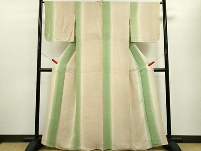 平和屋着物▽上質な小紋　単衣　間道　暈し染め　正絹　逸品　CABF2986ze