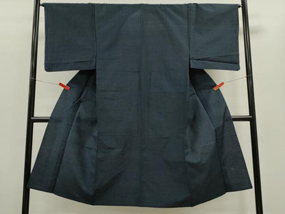 平和屋着物▽男性　紬　単衣　縞　正絹　逸品　CABF2987ze