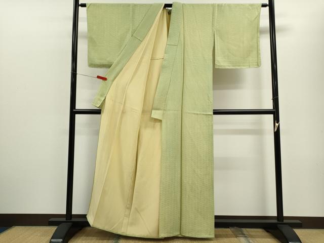 平和屋着物▽江戸小紋　単衣　花菱文　松地紋　正絹　逸品　未使用　CABF2988ze