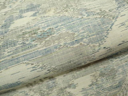 平和屋着物▽上質な紬　単衣　風景文　正絹　逸品　CABF2993ze