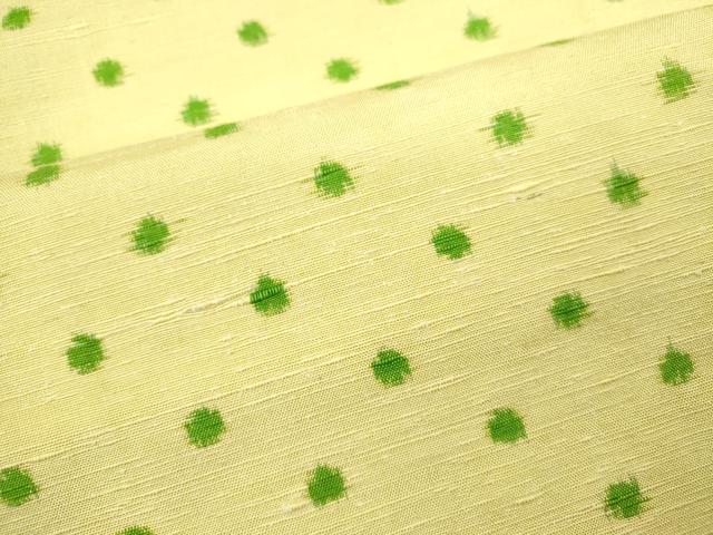 平和屋着物▽上質な紬　単衣　ドット柄　正絹　逸品　CABF2999ze