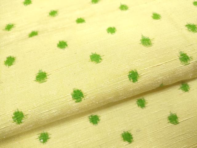 平和屋着物▽上質な紬　単衣　ドット柄　正絹　逸品　CABF2999ze
