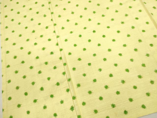 平和屋着物▽上質な紬　単衣　ドット柄　正絹　逸品　CABF2999ze