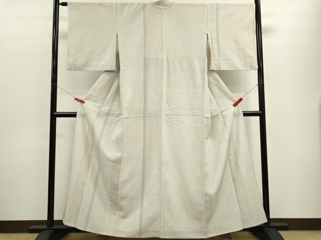 平和屋着物▽本塩沢　訪問着　単衣　130亀甲　亀甲間道　証紙付き　正絹　逸品　CABF3002ze