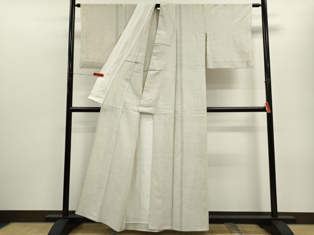 平和屋着物▽本塩沢　訪問着　単衣　130亀甲　亀甲間道　証紙付き　正絹　逸品　CABF3002ze