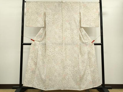平和屋着物▽上質な小紋　単衣　辻が花　手描き　暈し染め　正絹　逸品　CABF3011ze