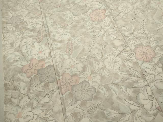 平和屋着物▽上質な小紋　単衣　辻が花　手描き　暈し染め　正絹　逸品　CABF3011ze