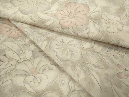 平和屋着物▽上質な小紋　単衣　辻が花　手描き　暈し染め　正絹　逸品　CABF3011ze