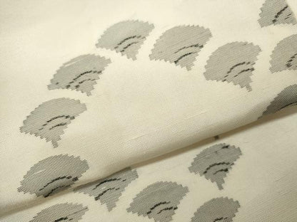 平和屋着物▽上質な紬　単衣　青海波　正絹　逸品　CABF3018ze