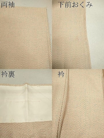 平和屋着物▽本塩沢　単衣　蚊絣　正絹　逸品　CABF3019ze