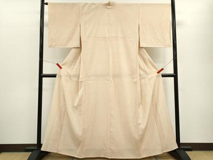 平和屋着物▽本塩沢　単衣　蚊絣　正絹　逸品　CABF3019ze