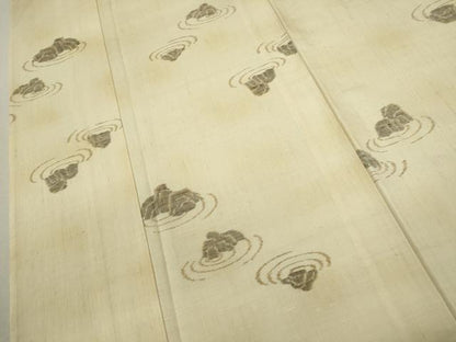 平和屋着物▽上質な紬　単衣　枯山水　正絹　逸品　CABF3022ze