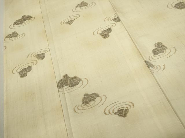 平和屋着物▽上質な紬　単衣　枯山水　正絹　逸品　CABF3022ze