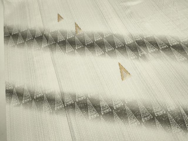 平和屋着物▽訪問着　単衣　刺繍　吉祥文　暈し染め　金糸　正絹　逸品　CABF3027ze