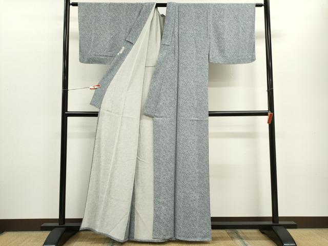 平和屋着物▽伝統工芸士　松井春男作　江戸小紋　単衣　雪輪重ね舞花文　正絹　逸品　未使用　CABF3029ze